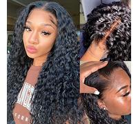 Pelucas de cabello humano virgen brasileño sin procesar con encaje frontal sin pegamento, densidad 180, con abuelitos, línea capilar natural prearrancada, peluca frontal de encaje 13x4