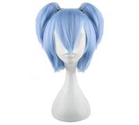 Pelucas De Cosplay De Anime Para Mujer Para Shiota Nagisa Con 2 Colas De Caballo Incluyen Gorro De Peluca Pelo Sintético Azul Para Fiesta De Halloween