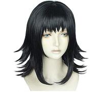 Pelucas de cosplay de anime, peluca de cosplay makomo para accesorios de accesorios de demonios con tapa de peluca gratis