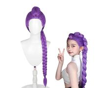 Pelucas de cosplay de anime, pelucas de Rumi, pelucas de Mira Zoey para niña, peluca trenzada morada, accesorios de cosplay de Halloween.(Rumi Purple)