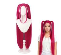 Pelucas de cosplay de anime, pelucas de Rumi, pelucas de Mira Zoey para niña, peluca trenzada morada, accesorios de cosplay de Halloween.(Mira Red)