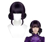 Pelucas de cosplay de anime, pelucas de Rumi, pelucas de Mira Zoey para niña, peluca trenzada morada, accesorios de cosplay de Halloween.(Zoey Black)