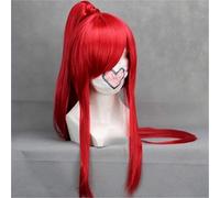 Pelucas de Cosplay de Gurrenlagann-yoko Peluca de chip roja recta larga para fiesta de Halloween de mujer Peluca de traje de Perú Perucas KUZZ050A