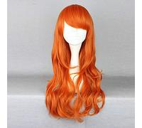 Pelucas de Cosplay de Nami de una pieza, pelo sintético resistente al calor, peluca de fiesta de disfraces de anime, peluca de fiesta de Carnaval de Halloween naranja, peluca larga
