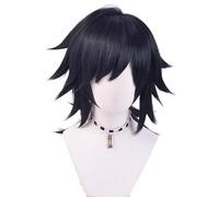 Pelucas de Cosplay,Pelucas de Fiesta,Pelucas de Di Disfraz de Cosplay de Anime Kimetsu no Yaiba for Halloween, peluca de Hashibira Inosuke con gorro de peluca gratis