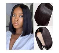 Pelucas de encaje ondulado 13x4 corte romo corto bob encaje peluca frontal de 8-14 pulgadas hueso recto pelucas de cabello humano para mujeres brasileñas prepped 4x4 encaje cierre bob peluca Na