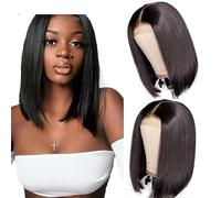 Pelucas de encaje ondulado Brasileño bob bob pelucas hueso recto humano pelucas de cabello humano pre arrollon parte media encaje pelucas bob pelucas for mujeres negras 150% remy pelucas de pelo Peluc