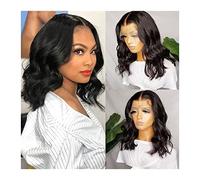 Pelucas de encaje ondulado brasileño corto Bob peluca cuerpo onda de encaje Wiche 8-32 pulgadas HD transparente frente del cordón peluca de cabello humano T-parte pre-arrancado encaje frontal humano
