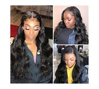 Pelucas de encaje ondulado brasileño onda del cuerpo peluca frontal 360 de encaje completo peluca frontal 150% densidad HD transparente 13x6 13x4 encaje frontal pelucas de cabello humano color natural