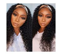Pelucas de encaje ondulado Diadema peluca remy 150% densidad brasileña pelo rizado pelo humano pelucas for mujeres 8-28 pulgadas encaje pelo humano peluca con diadema flexible Pelucas de pelo sintétic