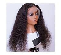Pelucas de encaje ondulado Natural negro largo sintético sintético pelucas rizadas for mujeres negras 18-26 pulgadas de peluca frontal de encaje resistente al calor con pelucas de pelo sintético de pe