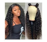 Pelucas de encaje ondulado Onda de agua Pelucas de encaje del cabello humano 150% Densidad India Remy Hair 4x4 13x4 Camello frontal de encaje marrón medio Pelucked, color natural Pelucas de pelo sinté