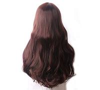 Pelucas de encaje ondulado Peluca sintética ondulada Pelucas de cosplay azules largas for las mujeres coloreado rojo rubio rubio morado verde negro Borgoña Pelucas de pelo sintético natural(P18/22)