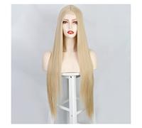 Pelucas de encaje ondulado Peluca sintética Peluca larga larga for las mujeres Pelucas de cosplay de naranja for las mujeres Cabello natural resistente al calor Cabello rubio Pelucas de pelo sintético