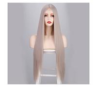 Pelucas de encaje ondulado Peluca sintética Peluca larga larga for las mujeres Pelucas de cosplay de naranja for las mujeres Cabello natural resistente al calor Cabello rubio Pelucas de pelo sintético