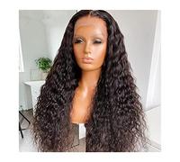 Pelucas de encaje ondulado Pelucas de encaje sintéticas 22-26 pulgadas Pelucas rizadas profundas for mujeres negras Pelucas frontales de encaje sintético suave con peluca natural de fibra de alta temp
