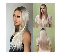 Pelucas de encaje ondulado Pelucas frontales de encaje rubias brillantes Longada larga de encaje transparente frontal de peluca sintética ligera rubia Pelucas resistentes al calor del pelo natural for