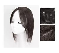 Pelucas de encaje ondulado Pieza de peluca Cabeza femenina de pieza de parche de cabello Cubierta de cabello blanco Cabello real Cabello real Esponjoso Aumentar el volumen del cabello Pieza de peluca