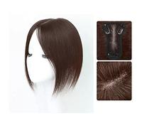Pelucas de encaje ondulado Pieza de peluca Cabeza femenina de pieza de parche de cabello Cubierta de cabello blanco Cabello real Cabello real Esponjoso Aumentar el volumen del cabello Pieza de peluca