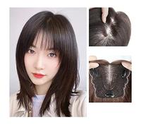 Pelucas de encaje ondulado Pieza de peluca de red de mariposa Cabeza de cabello real Reemplazo de cabello humano real completo Cabello Esponjoso Aumento en el volumen del cabello Cubierta Pieza de pel