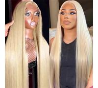 Pelucas De Encaje Rubias Rectas 13X4/13X6 Pelucas De Cabello Humano Con Frente De Encaje Para Mujeres 4X4/5X5 HD Peluca Con Cierre De Encaje