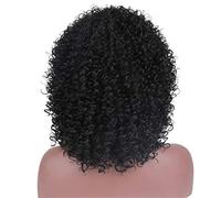 Pelucas De Encaje Sintético Cabello Afro Cabello Negro Para Mujer Fibra De Alta Temperatura Cabello Corto Sintético Marrón Y Rubio Mezclado Peluca Rizada Corta Africana, F, 14 Pulgadas (14 Pulgadas |