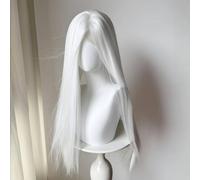 Pelucas de encaje transparente HD de 30 pulgadas 13 * 4, pelucas delanteras de encaje rectas blancas, peluca de aspecto natural for mujeres uso diario Cosplay