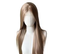 Pelucas de encaje transparente HD de 30 pulgadas 13 * 4, pelucas frontales de encaje recto marrón natural, peluca de aspecto natural for mujeres de uso diario