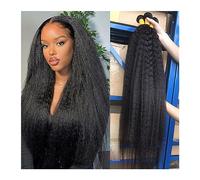 Pelucas de mujer Mechones de cabello ondulado brasileño liso, mechones de cabello humano sin procesar, extensiones Remy de 12 a 30 pulgadas, mechones de 1/3/4 for mujeres Paquetes(20inches)