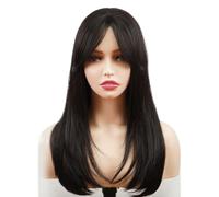 Pelucas de Mujer Peluca de cabeza completa for peluquería, peinado, uso diario, flequillo lateral, peluca larga y recta con temperamento Pelucas de Encaje