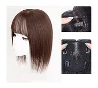 pelucas de mujer pelucas de reemplazo de cabello Pieza de peluca Cabello real for cubrir Cabello gris Cabeza fina de cabello Pieza de parche Cabello real Esponjoso Aumentar el volumen del cabello Fleq