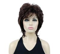Pelucas De Pelo De Mujer Peluca Sintética Completa Rubia De Capas Cortas