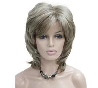 Pelucas De Pelo De Mujer Peluca Sintética Completa Rubia De Capas Cortas