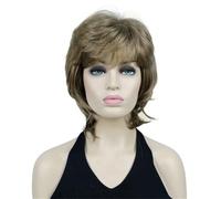 Pelucas De Pelo De Mujer Peluca Sintética Completa Rubia De Capas Cortas