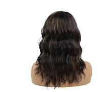 Pelucas de pelo largo sintético for mujer, liso y bonito, for uso diario, Cosplay, fiesta, mezcla marrón, Rubio, reflejos, 1 ud(Brown)