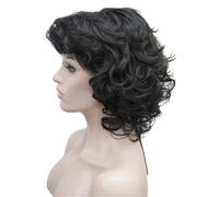 Pelucas De Pelo Sintético Resistentes Al Calor, Cortas Y Rizadas Para Mujer