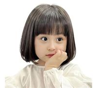 Pelucas De Soplo Transpirables Para Niños Pelucas Sintéticas Extensión Cabello Corto Suave Fibra Resistente Calor Fácil Usar Postizo