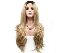 Pelucas Delanteras Onduladas Grandes Que No Dejan Marcas, Combinadas Con Cabello De Bebé, Peluca De Textura De Cabello Humano Sintético De Alta Temperatura, Adecuada Para Pelucas De Mujeres Negras Co
