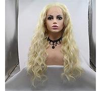 Pelucas Delanteras Peluca Sintética Peinado En Capas Rubio Rizado Para Mujeres Cabello Sintético De Densidad 150% Para Mujeres Peluca Rubia Larga, 28 Pulgadas (16 Pulgadas)