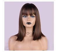 Pelucas Delanteras Sintéticas Rubio Claro Lolita Cosplay Bobo Peluca Pelo Corto Sintético Con Flequillo Mujeres Ondas De Agua Peluca Linda Alta Temperatura, E (E)