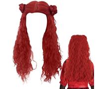 Pelucas Descendientes 4 Rojas Para Mujer | Rise Of Red Wig Accesorio De Disfraz De Cosplay | 2024 Nuevo Personaje De Película Accesorios Disfraz De Peluca Roja Ondulada | Peluca Roja Larga Ajustable