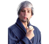 Pelucas Enigma para hombre, con corte de pelo peinado hacia atr?s, gris mezclado, talla ?nica