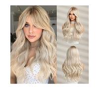 Pelucas Envío muy barato pelo ondulado peluca roja peluca larga con flequillo natural Cosplay fiesta pelucas for mujeres gratis Mujer Natural Pelo humano Pelucas (Color : LC8113-1)