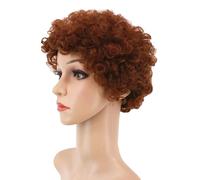 Pelucas Europeas Y Americanas Explosivas, Pequeñas, Rizadas, Marrones, Africanas, Para Mujer, Peluca De Pelo Corto, Tocados