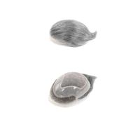 Pelucas for hombre grises n.° 1b40/60/80, peluca de tupé de cabello humano con encaje frontal monofilamento de PU, densidad del 130%. Hair Pieces Replacement(1b60,7"X9")