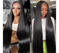 Pelucas Frontales De Encaje 13X6 Rectas De 40 Pulgadas, Peluca Sin Pegamento De Cabello Humano Prearrancada, Pelucas Frontales De Encaje 13X4 Transparentes HD Para Mujeres
