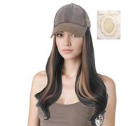 Pelucas Gorra Para Mujer,Gorra Con Cabello Incorporado Para Mujer - Accesorio de Moda Transpirable para Compras Actividades al Aire Libre Citas Viajes Diarios