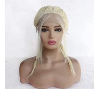 Pelucas Muje Peluca de reemplazo de cabello, para mujeres blancas y negras, pelucas sintéticas trenzadas en caja con cabello de bebé, 2 pelucas trenzadas torcidas Peluca Pelo Natural