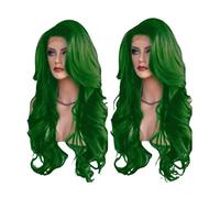 Pelucas Muje Peluca larga ondulada para mujer, peluca ondulada con parte media peluca de encaje sintético de aspecto natural Peluca Pelo Natural (Color : B, Size : 29in)