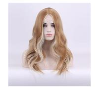 Pelucas Muje Peluca Rubia Con Flequillo Peluca Rubia Larga, Pelucas Rubias Onduladas Largas Para Mujer Pelucas De Fibra Sintética Resistente Al Calor Peluca Pelo Natural